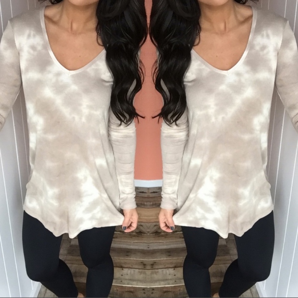 NWT Tie Dye Ribbed Knit Long Sleeve Tunic